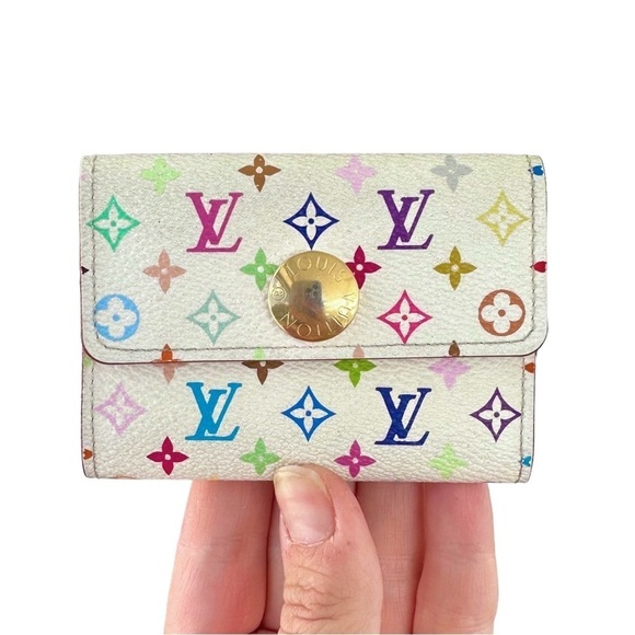Authentic Louis Vuitton Murakami Multicolor Monogram Card Holder Coin Pouch Bag - Picture 3 of 13